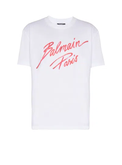 Balmain Lipstick Print In White