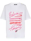 BALMAIN LIPSTICK-PRINT T-SHIRT