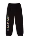 Balmain Logo Cotton Sweatpants In Black