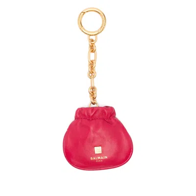 Balmain Lnah Keychain Pouch In Red