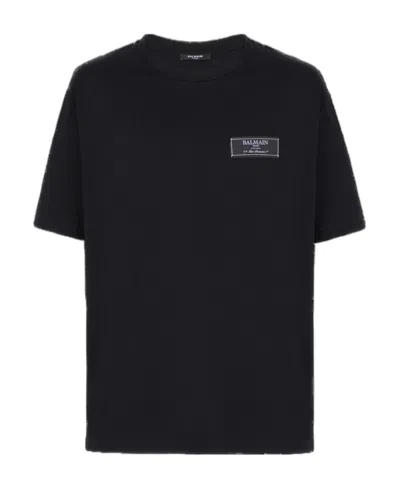 BALMAIN BALMAIN LOGO LABEL CREWNECK T-SHIRT