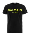 Balmain Logo Detailed Crewneck T-shirt In Black