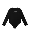 Balmain Cotton Logo Bodysuit (4-14 Years) In Black