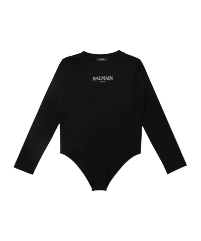BALMAIN BALMAIN KIDS LOGO PRINTED RIBBED BODY