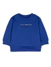 Balmain Logo-appliqué Cotton Sweatshirt In Blue