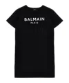 Balmain Logo-appliqué Dress In Black