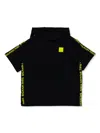 Balmain Logo-appliqué Hooded T-shirt In Blue