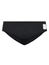 Balmain Embossed Logo Patch Swim Trunks In Black