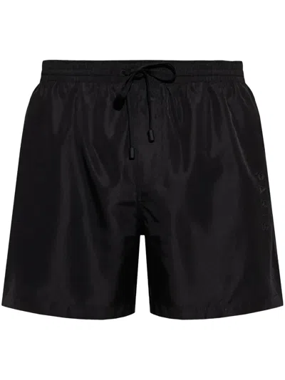 Balmain Logo-appliqué Swim Shorts In Black