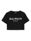 Balmain Logo-appliqué T-shirt In Black