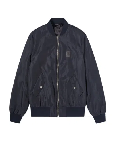 Balmain Logo-applique Zipped Bomber Jacket In Black