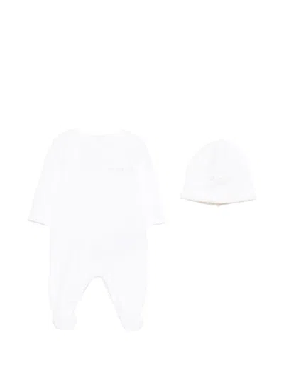 Balmain Logo Babygrow Set (set Of Two) In White