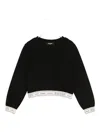 Balmain Logo-band Cropped Top In Black