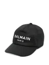 Balmain Logo Baseball Cap In Black