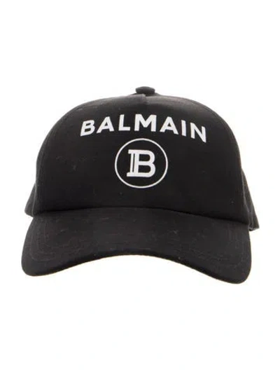 Pre-owned Balmain Logo Baseball Cap In Black
