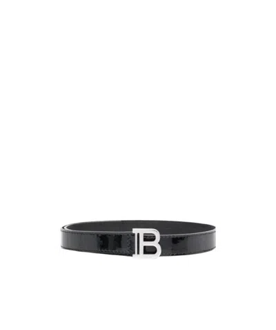 Balmain Logo Belt In Black