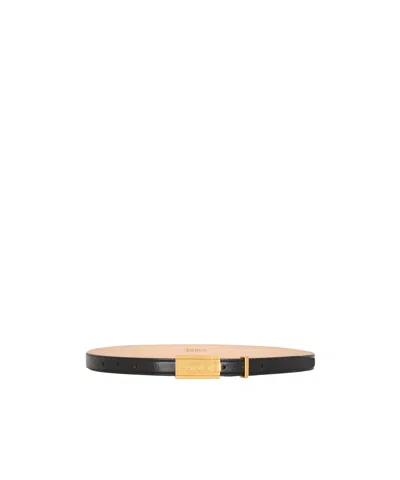 Balmain Classic Logo Plaque Belt In Black