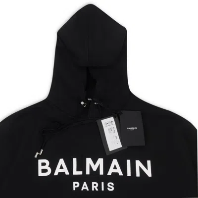 Balmain Logo Black White Hoodie