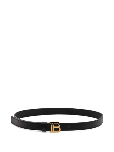Balmain Kids' Logo-buckle Belt In Black