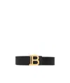 Balmain Logo-buckle Belt In Black