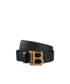 Balmain Logo-buckle Belt In Black