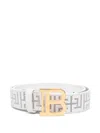 Balmain Logo-buckle Belt In White