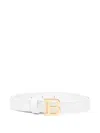 Balmain Logo-buckle Belt In White