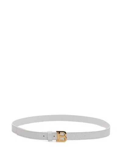 Balmain Kids' Logo-buckle Belt In White