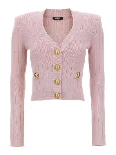 Balmain Mini Skirt In Pink