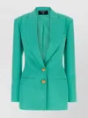 Balmain Logo Button Double-breasted Blazer In Gold