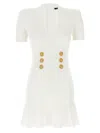 Balmain White Hardware Minidress