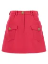 Balmain High-waisted Mini Skirt Logo Buttons
