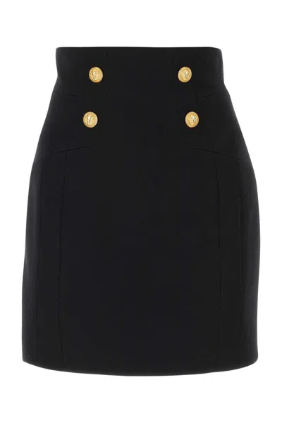 スカート BALMAIN Logo button skirt Black Balmain Logo Button Skirt Skirts Black | ModeSens