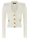 Balmain Logo Buttons Cardigan
