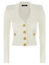 Balmain Logo Buttons Cardigan