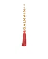 Balmain Logo-charm Tassel Keyring In Red