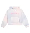 Balmain Logo Print Hoodie In Multicolor/rosa