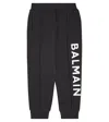 Balmain Logo Cotton Jersey Sweatpants In Black