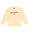 Balmain Sweatshirt Aus Baumwoll-jersey In Nut Brown/black