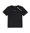 Balmain Logo Cotton Jersey T-shirt In Black
