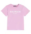 Balmain Logo Cotton Jersey T-shirt In Purple