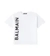 Balmain Logo Cotton Jersey T-shirt In White