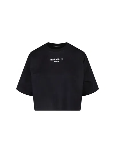 BALMAIN BALMAIN LOGO COTTON T-SHIRT FOR WOMEN