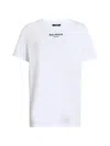 Balmain Crew Neck Nylon Blend Silk Top In White