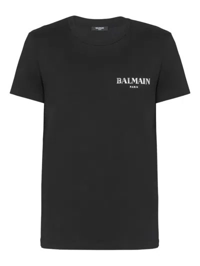 Balmain Logo-printed T-shirt In Black