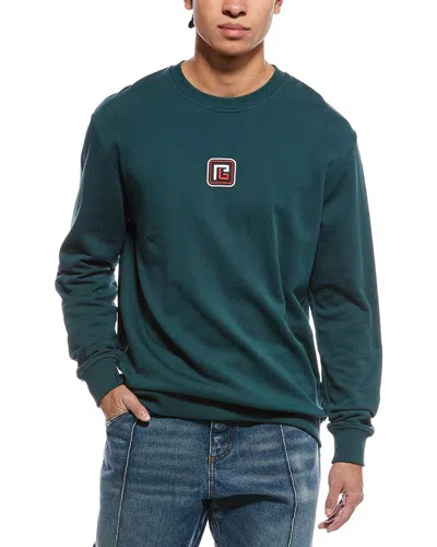Balmain Logo Crewneck Sweatshirt In Green