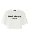 Balmain Logo Crop T-shirt