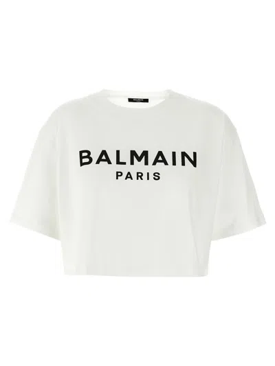 Balmain Logo Crop T-shirt