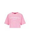 Balmain T-shirt With Logo In Pink