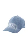 Balmain Logo-detail Baseball Cap In Blue